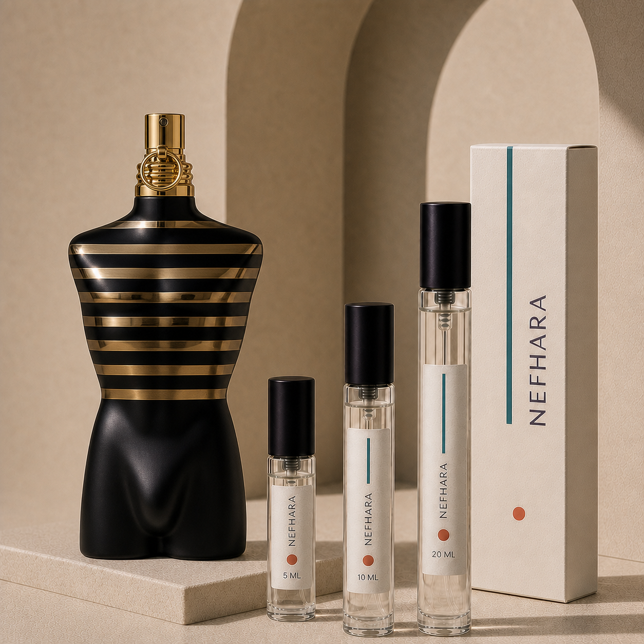 JPG Le Male Le Parfum luxury NEFHARA decants 5ml 10ml 20ml