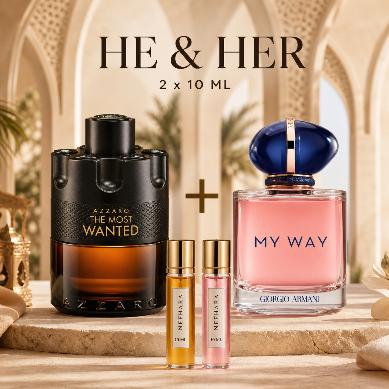 He and Her NEFHARA pack couple parfums originaux Maroc