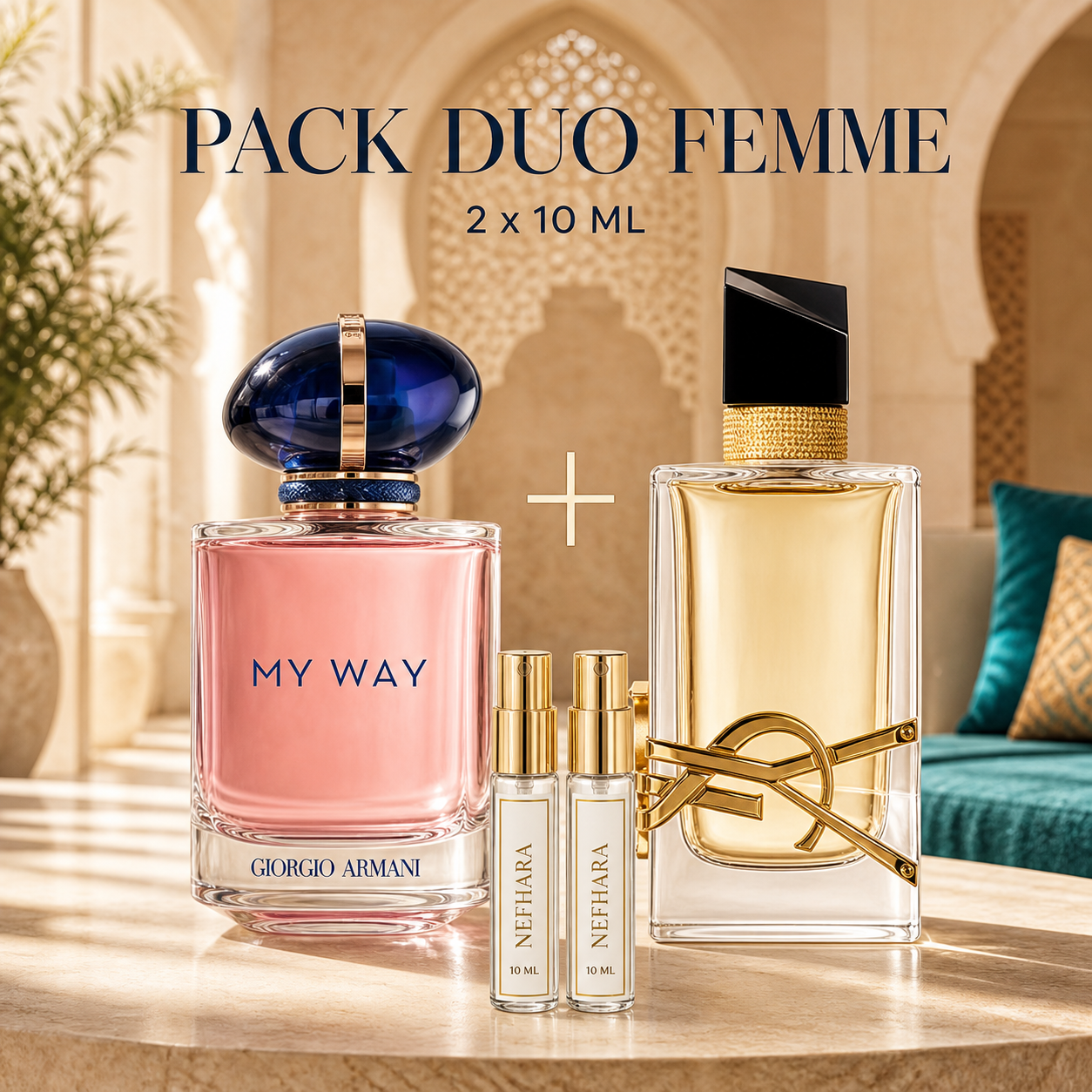 Femme Duo NEFHARA 2 x 10 ml parfums originaux Maroc