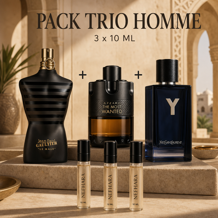 Homme Trio NEFHARA 3 x 10 ml parfums originaux Maroc