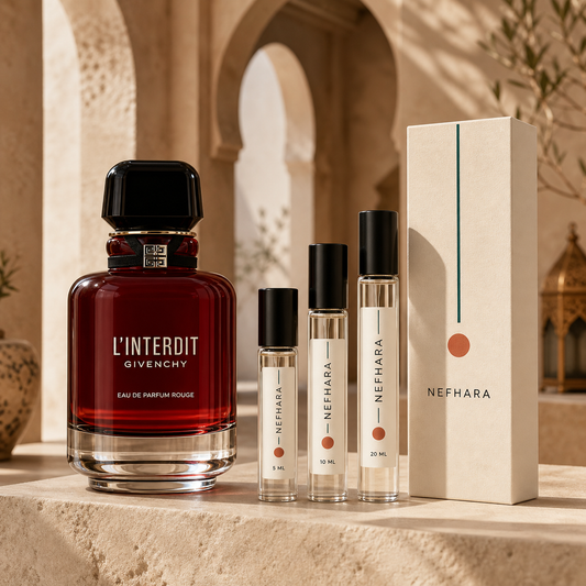 Givenchy L'Interdit Rouge luxury NEFHARA decants 5ml 10ml 20ml