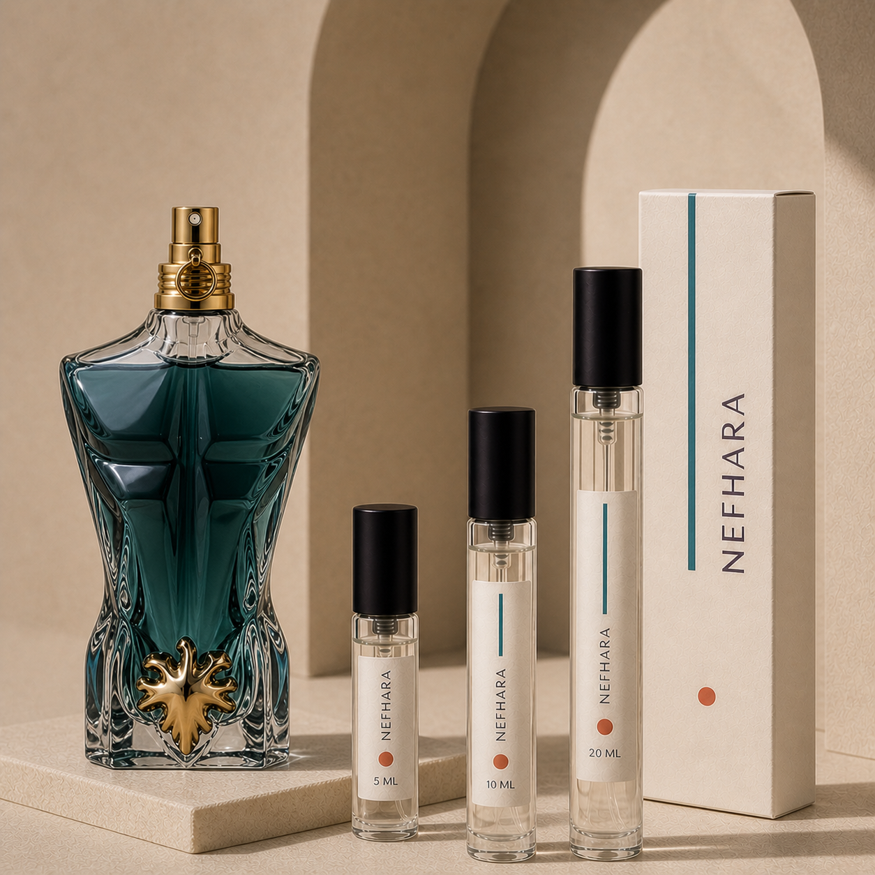 JPG Le Beau luxury NEFHARA decants 5ml 10ml 20ml