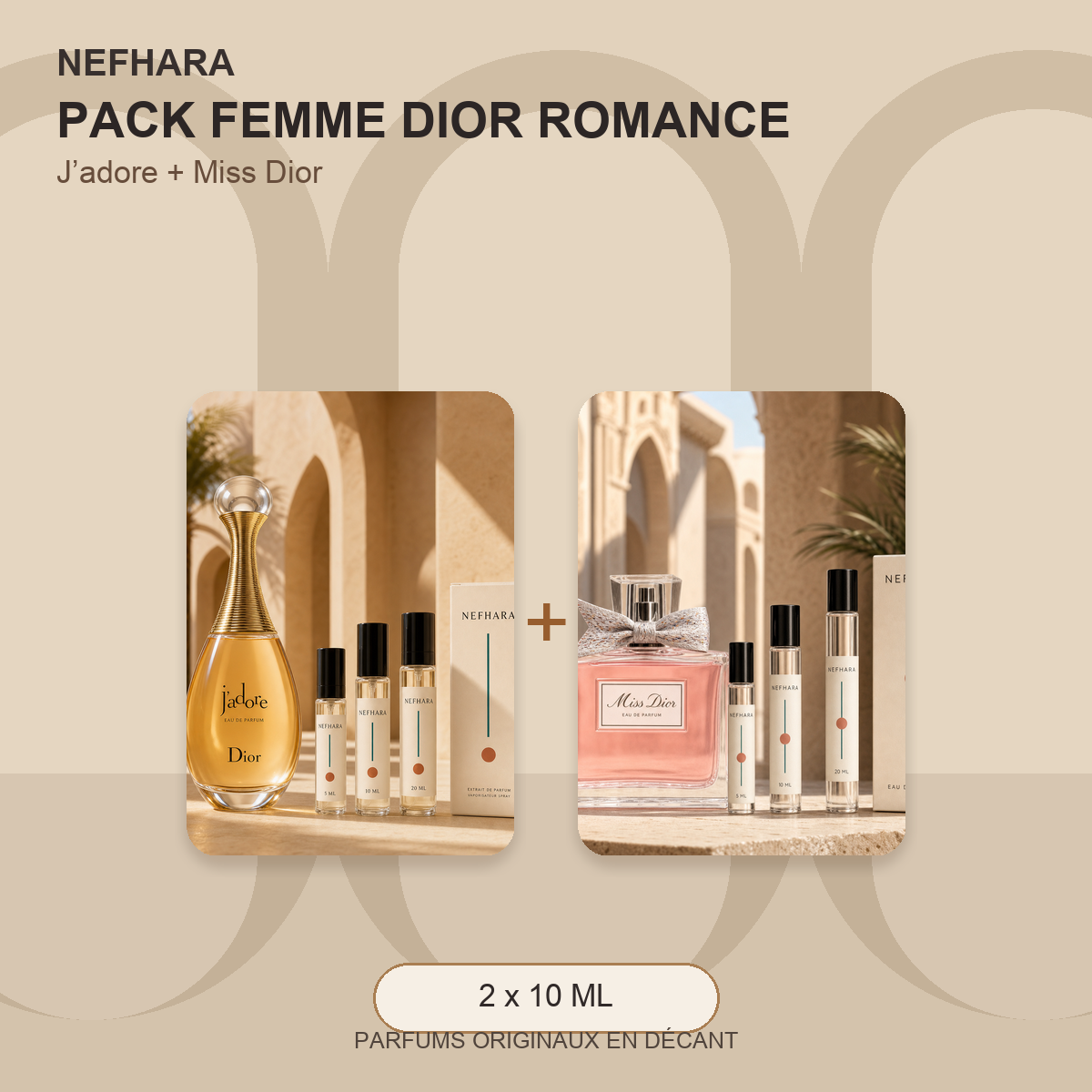 Pack Femme Dior Romance NEFHARA Jadore Miss Dior Maroc
