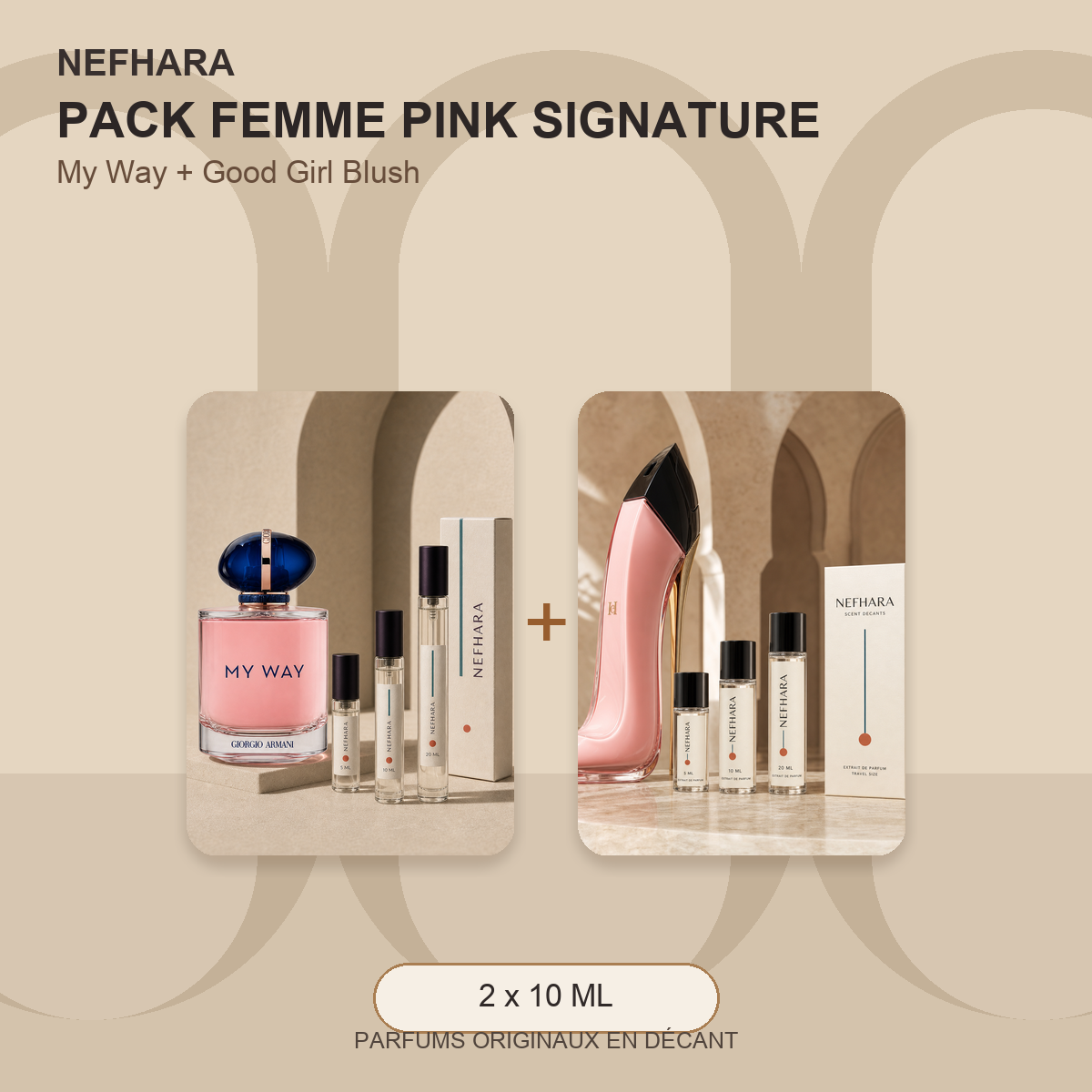 Pack Femme Pink Signature NEFHARA My Way Good Girl Blush Maroc