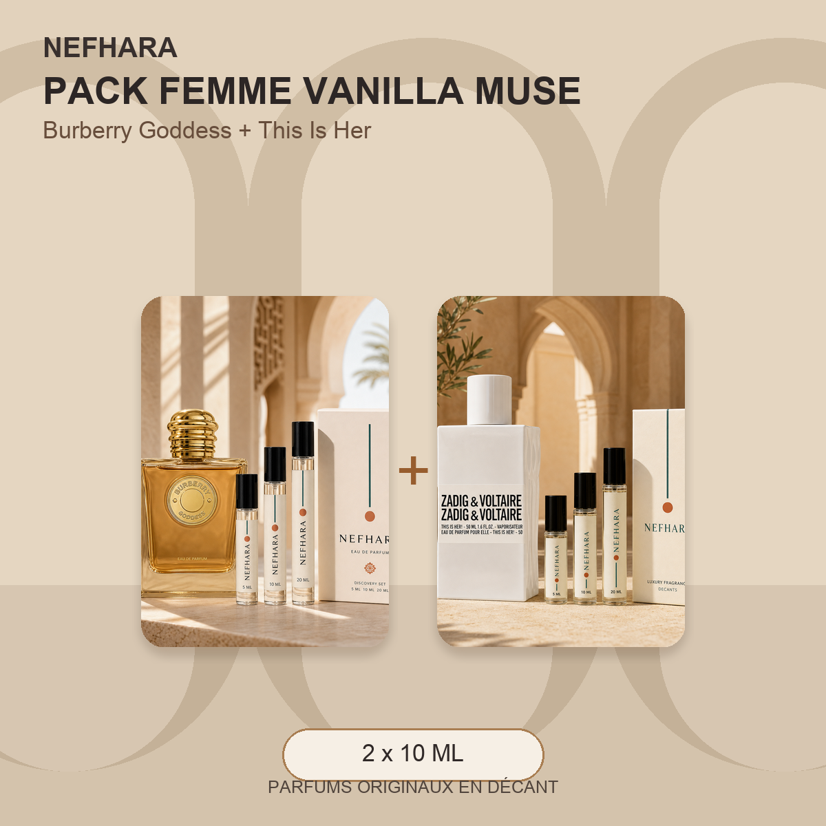 Pack Femme Vanilla Muse NEFHARA Burberry Goddess This Is Her Maroc