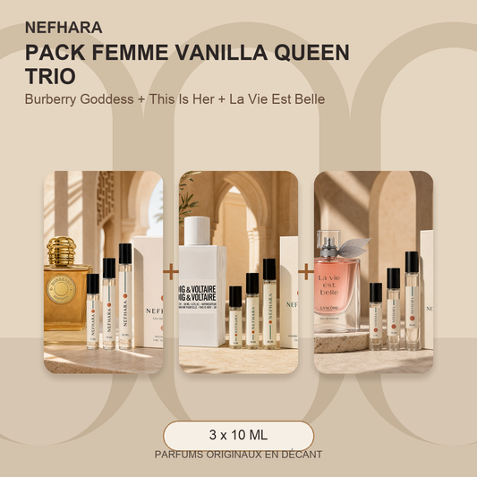 Pack Femme Vanilla Queen Trio NEFHARA Maroc