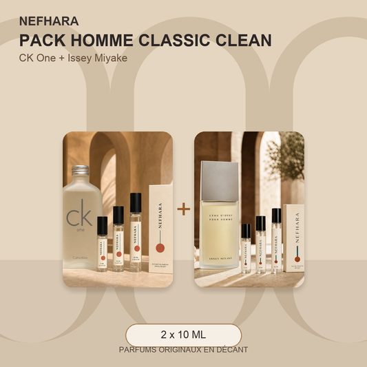Pack Homme Classic Clean NEFHARA CK One Issey Miyake Maroc