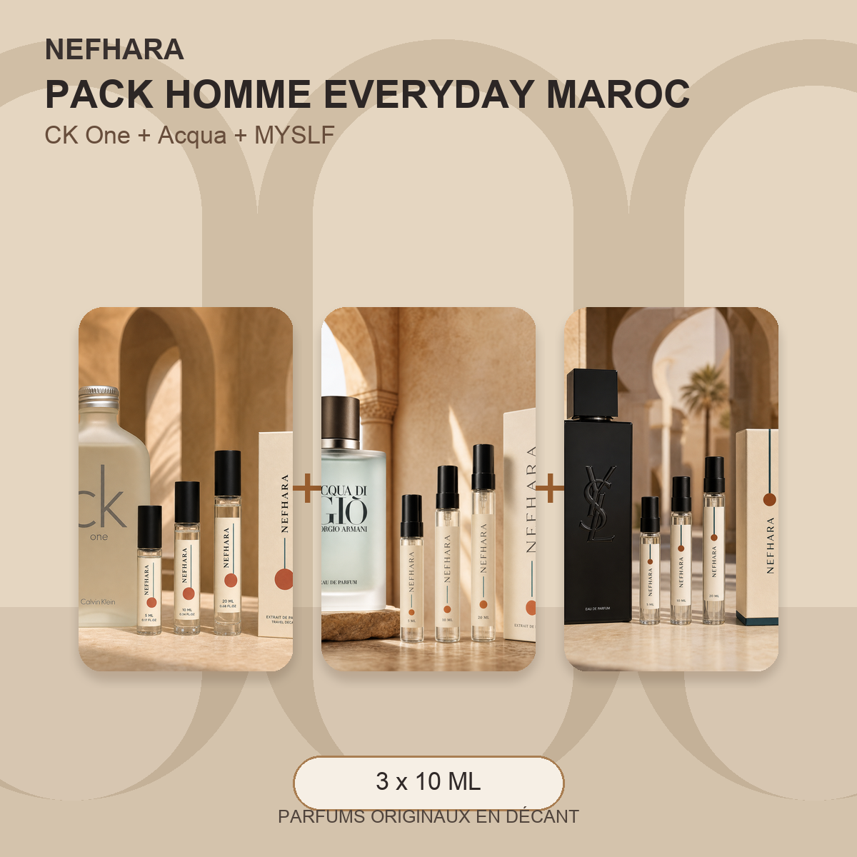 Pack Homme Everyday Maroc NEFHARA décant Maroc