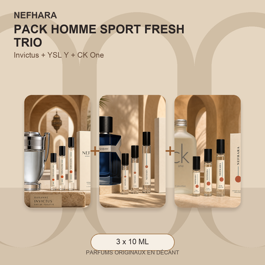 Pack Homme Sport Fresh Trio NEFHARA Maroc