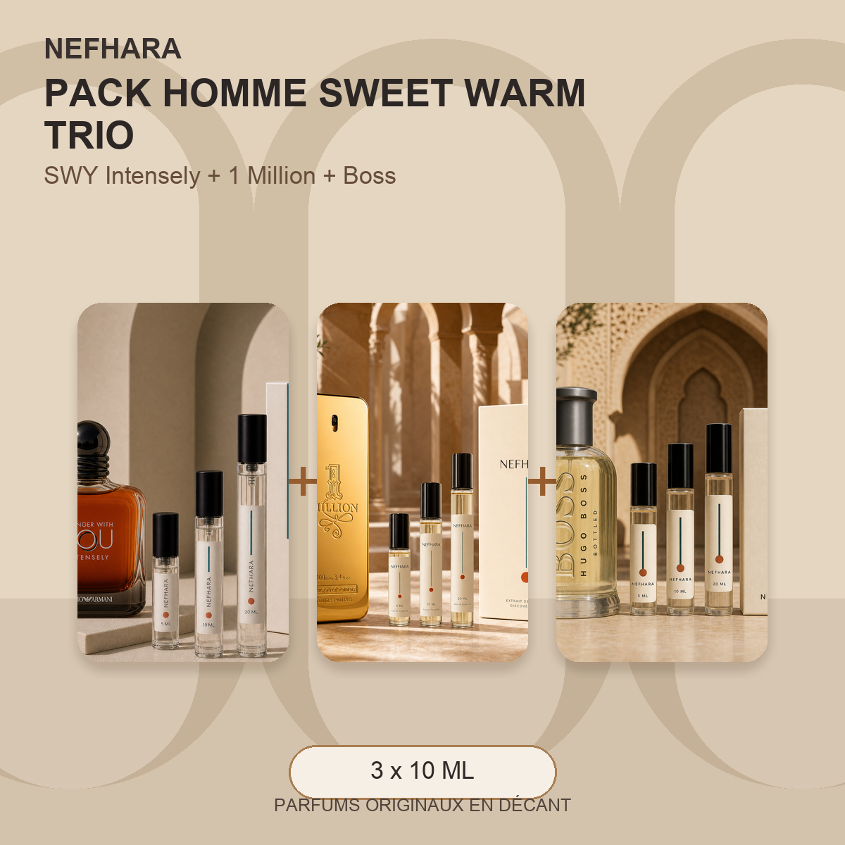 Pack Homme Sweet Warm Trio NEFHARA Maroc