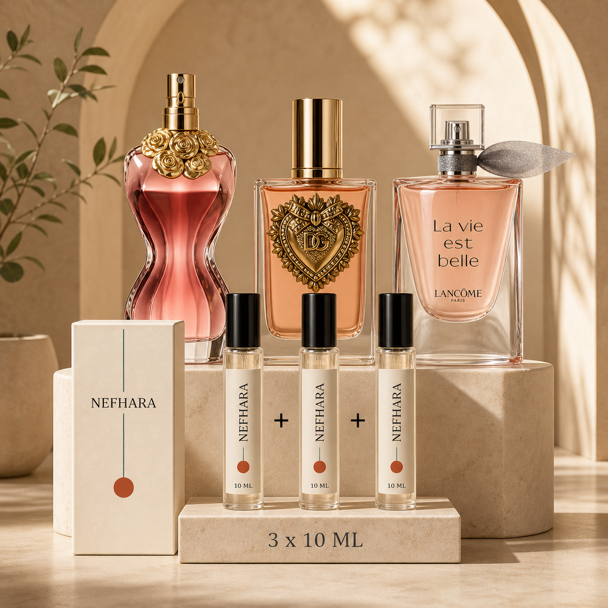 Pack Femme Sweet Trio NEFHARA La Belle Devotion La Vie Est Belle 3 x 10ml