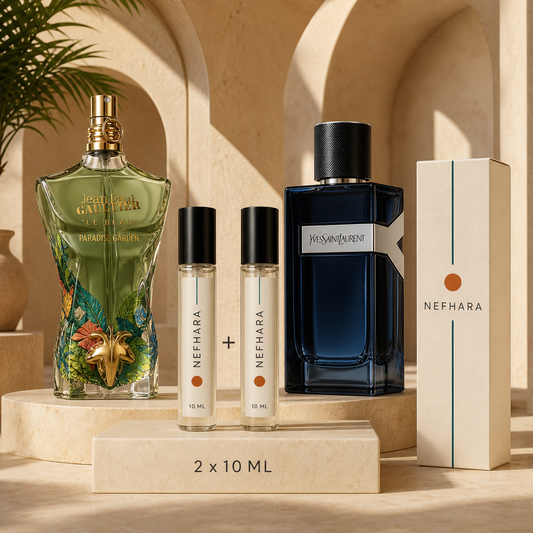 Pack Homme Fresh NEFHARA Le Beau Paradise Garden and YSL Y Intense 2 x 10ml