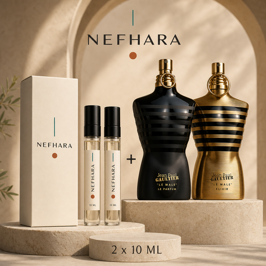 Pack Le Male Duo NEFHARA Le Parfum Elixir 2 x 10ml